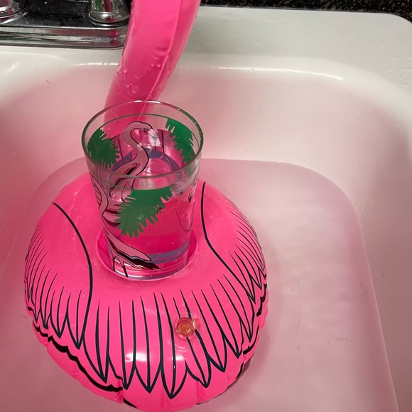 Vintage 1970’s Inflatable Flamingo Pool Drink Caddy, Florida Style, Midcentury - Picture 5 of 10